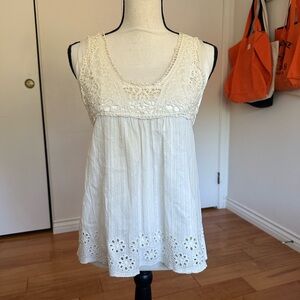 Twenty One Lace / Crochet Top 100% Cotton Size S